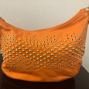 Via spiga orange and gold pocket book